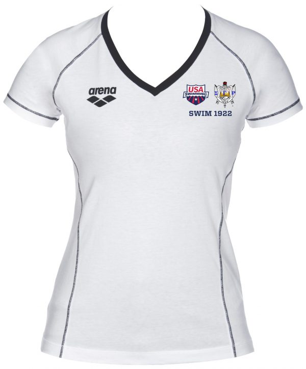 1D336 WOMENS V-NECK TEE SGR